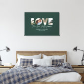 Liebe 4 Foto Modernes, personalisiertes Grün Leinwanddruck (Insitu (Schlafzimmer))