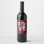 Liebe 4 Foto personalisierte Bordeaux Weinetikett (Vorderseite)