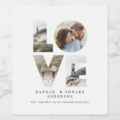 LIEBE 4 FOTO PERSONALISIERTE WEINETIKETT (Einzelnes Label)