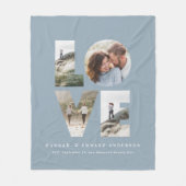 Liebe 4 Foto staubblauer personalisierter Geschmac Fleecedecke (Vorderseite)