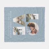 Liebe 4 Foto staubblauer personalisierter Geschmac Fleecedecke (Vorderseite (Horizontal))