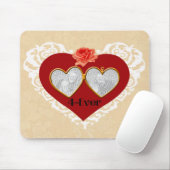 Liebe 4 je Locket-Maus-Pad Mousepad (Mit Mouse)
