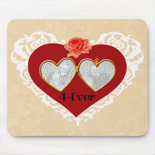 Liebe 4 je Locket-Maus-Pad Mousepad (Vorne)