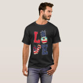 Liebe 4. Juli American Flag Sonnenbrille Ananas F T-Shirt (Vorne ganz)