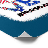 Liebe 4. Juli Krankenschwester Leben Patriotische  Poster (Ecke)