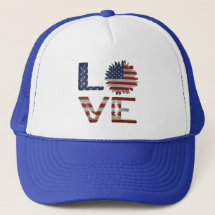LIEBE 4. JULI PATRIOTISCHES GESCHENK LKW-FAHRERMÜ TRUCKERKAPPE