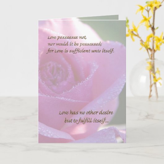 LIEBE 4 KARTE (Gelbe Blume)