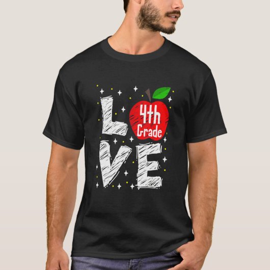 Liebe 4. Klasse Apple T-Shirt (Vorderseite)