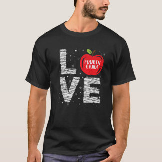 Liebe 4. Klasse Cool erster Schultag T-Shirt