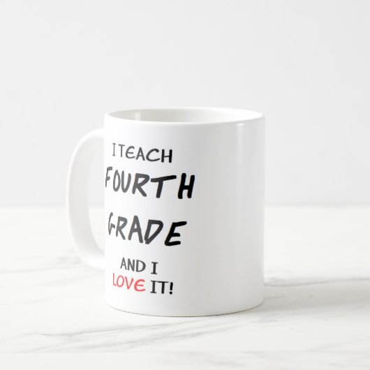 Liebe 4. Klasse Kaffeetasse (Vorderseite Links)