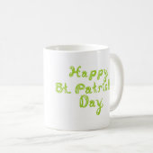 LIEBE 4 Leaf Herz Diamonds St Patricks Day Fabric Kaffeetasse (VorderseiteRechts)