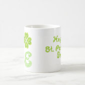 LIEBE 4 Leaf Herz Diamonds St Patricks Day Fabric Kaffeetasse (Mittel)