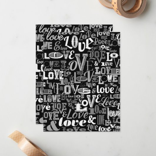 LIEBE 4 MITTEILUNGSKARTE (Vorderseite/Rückseite Beispiel)