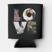 LIEBE - 4 Paare/Familienfoto Collage - Schwarz Dosenkühler (Vorderseite)