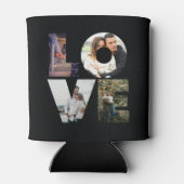 LIEBE - 4 Paare/Familienfoto Collage - Schwarz Dosenkühler (Rückseite)