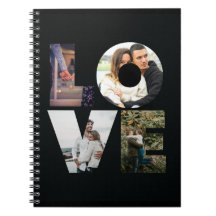 LIEBE - 4 Paare/Familienfoto Collage - Schwarz