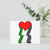 Liebe 4 Palästina! Postkarte (Stehend Vorderseite)
