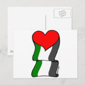 Liebe 4 Palästina! Postkarte (Vorne/Hinten)