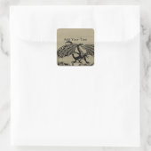 LIEBE 4 QUADRATISCHER AUFKLEBER (Tasche)