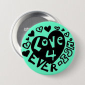 Liebe 4Ever ISH Knopf/Anstecknadel Button (Vorne & Hinten)