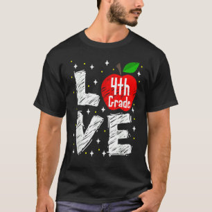 Liebe 4th Grade Apple 1 T-Shirt
