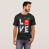 Liebe 4th Grade Apple 1 T-Shirt (Vorne ganz)