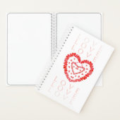 LIEBE 5.5x8.5 SpiralNotebook Notizblock (Innen)