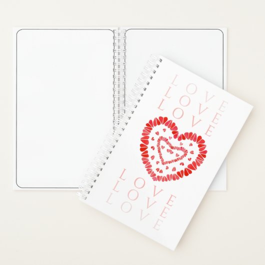 LIEBE 5.5x8.5 SpiralNotebook Notizblock (Innen)