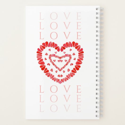 LIEBE 5.5x8.5 SpiralNotebook Notizblock (Rückseite)