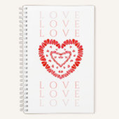 LIEBE 5.5x8.5 SpiralNotebook Notizblock (Vorderseite)
