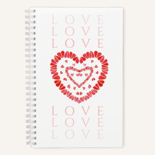 LIEBE 5.5x8.5 SpiralNotebook Notizblock (Vorderseite)