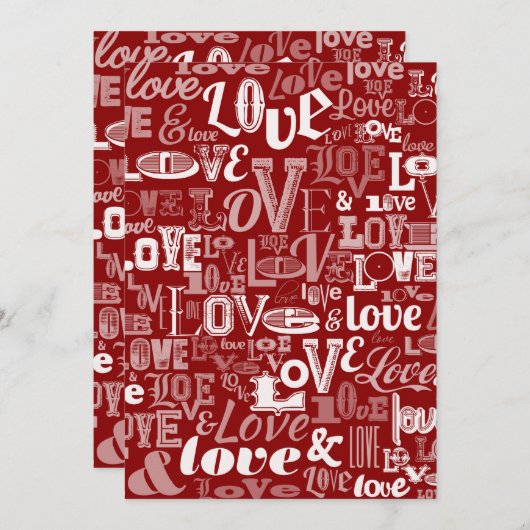 LIEBE 5 DANKESKARTE (Vorne/Hinten)