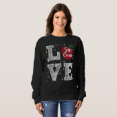 Liebe 5. Klasse mit Apfel Sweatshirt (Vorne ganz)