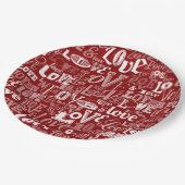 LIEBE 5 PAPPTELLER (Schrägansicht)