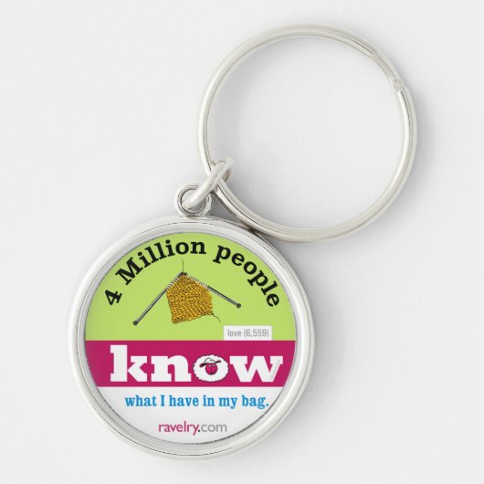 Liebe 6.559 Ravelry Schlüsselanhänger (Vorne)