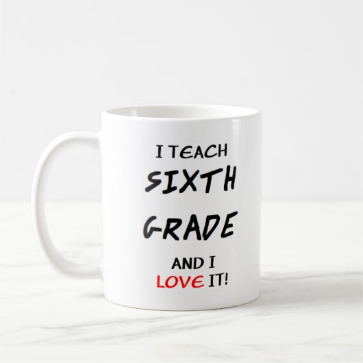 Liebe 6. Klasse Kaffeetasse (Links)