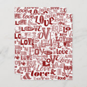 LIEBE 6 MITTEILUNGSKARTE (Vorne/Hinten)