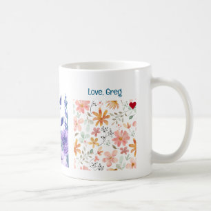 Liebe 70. Geburtstag Blume Elegant Modernes Flora Kaffeetasse