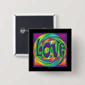 Liebe "70er Style Button (Vorne & Hinten)