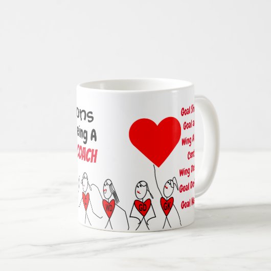 Liebe 7 Grund-I, die ein Netball-Zug ist Kaffeetasse (VorderseiteRechts)