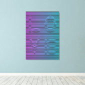 LIEBE 80er Neon Style Leinwanddruck (Insitu (Holzboden))