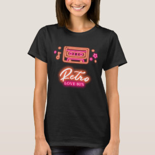 Liebe 80er Retro-Design Kassettendesign T-Shirt