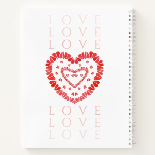 LIEBE 8.5x11 Spiral-Notebook Notizblock (Rückseite)