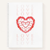 LIEBE 8.5x11 Spiral-Notebook Notizblock (Vorderseite)