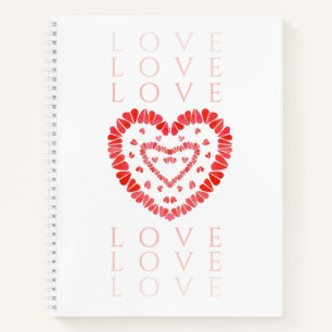 LIEBE 8.5x11 Spiral-Notebook Notizblock