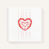 LIEBE 8.5x8.5 SpiralNotebook Notizblock (Vorderseite)