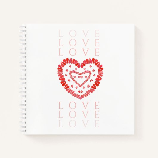 LIEBE 8.5x8.5 SpiralNotebook Notizblock (Vorderseite)
