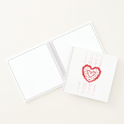 LIEBE 8.5x8.5 SpiralNotebook Notizblock (Innenseite)