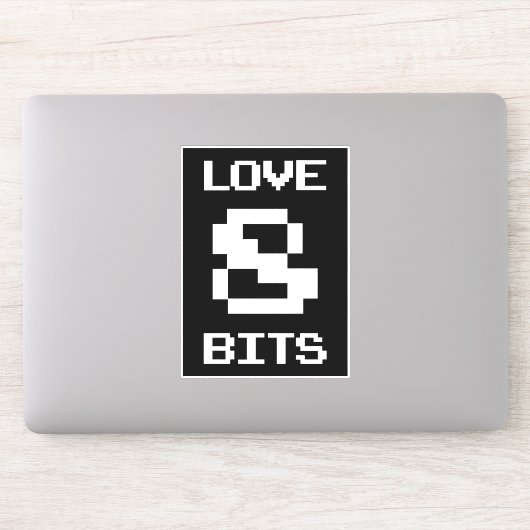 Liebe 8 Bits Aufkleber (Computer)