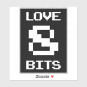 Liebe 8 Bits Aufkleber (Blatt)